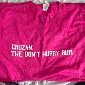 NWOT Cruzan Rum Pink Tshirts Unisex Mens Women’s